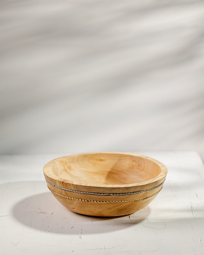 Zeina Wood Serving Bowl